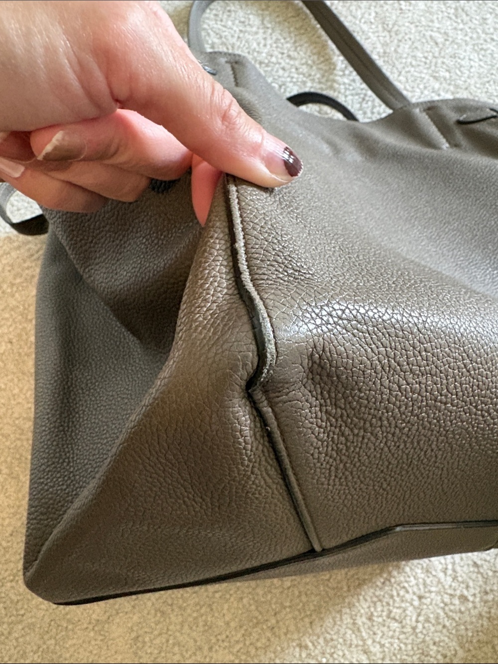 Celine Cabas Phantom in Taupe - Picture 9 of 12